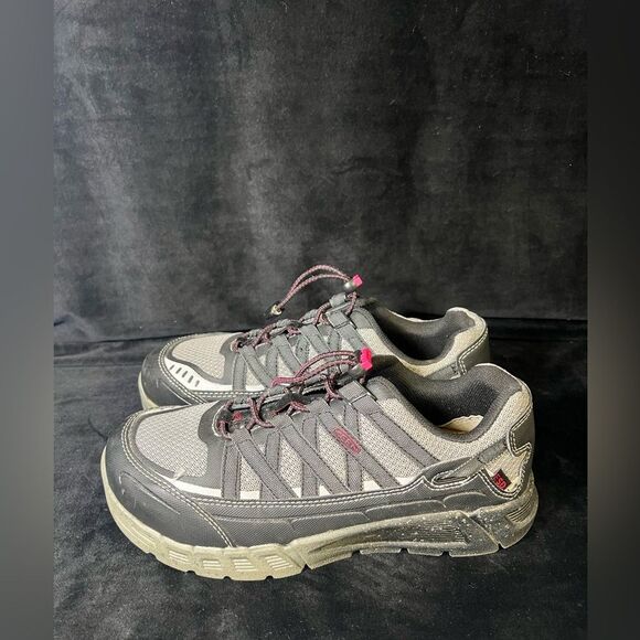 Keen Work Shoes Womens  7.5 Asheville Black Mesh Aluminum Toe ESD Drawstring - Picture 2 of 8